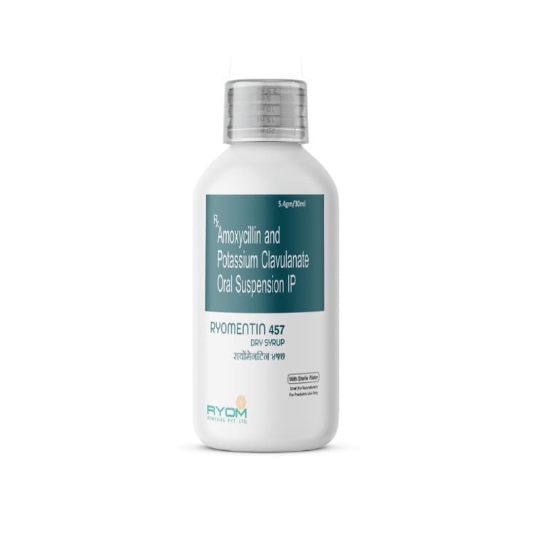 Ryomentin 457 Dry Syrup packaging